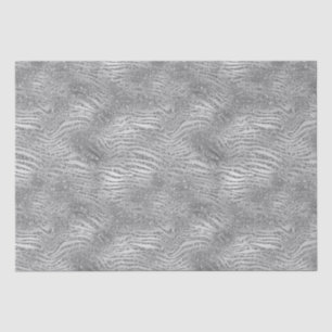 Papel De Seda Impressão em Zebra Glitz Silver