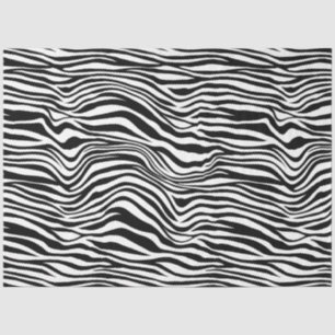 Papel De Seda Impressão em Zebra Preta e Branca