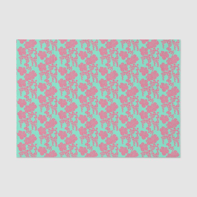 Papel De Seda Impressão Floral Japonês (Frente )