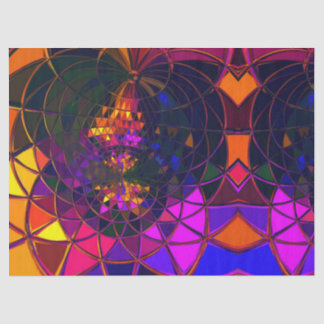 Papel De Seda Impressão geométrico Desig do vitral do mosaico do