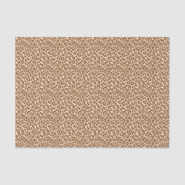 Papel De Seda Impressão Leopardo Castanho (Frente )