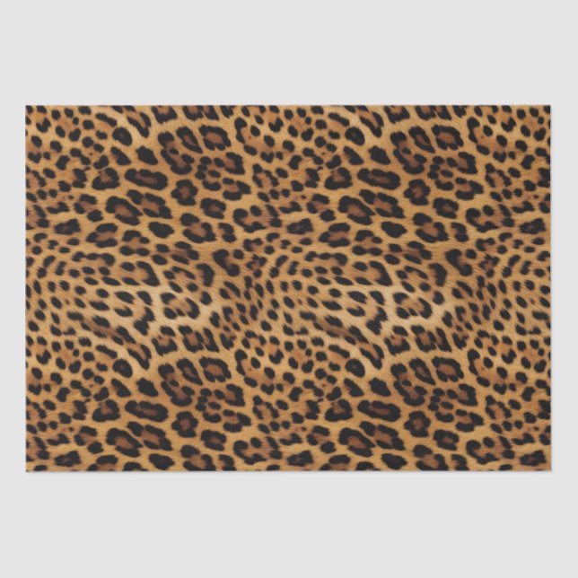 Papel De Seda Impressão Leopardo Chic Brown (Frente )