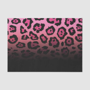 Papel De Seda Impressão Leopardo Cor-de-Rosa