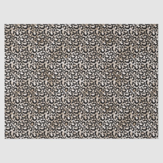 Papel De Seda Impressão Leopardo Dourada Chic (Frente )