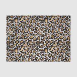 Papel De Seda Impressão Leopardo Grande Metálico Glam