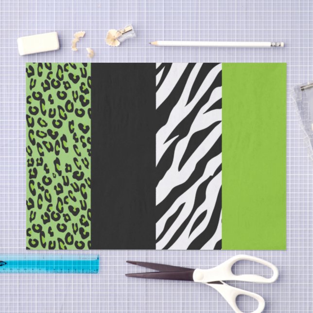 Papel De Seda Impressão Leopardo, Impressão Zebra, Impressão Ani (Arte )