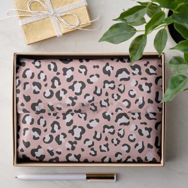 Papel De Seda Impressão Leopardo, Manchas Leopardo, Leopardo Ros (Presente)