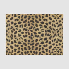 Papel De Seda Impressão Leopardo Natural