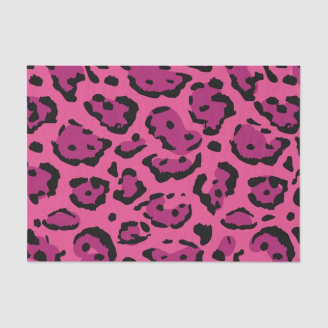Papel De Seda Impressão Leopardo Rosa (Frente )
