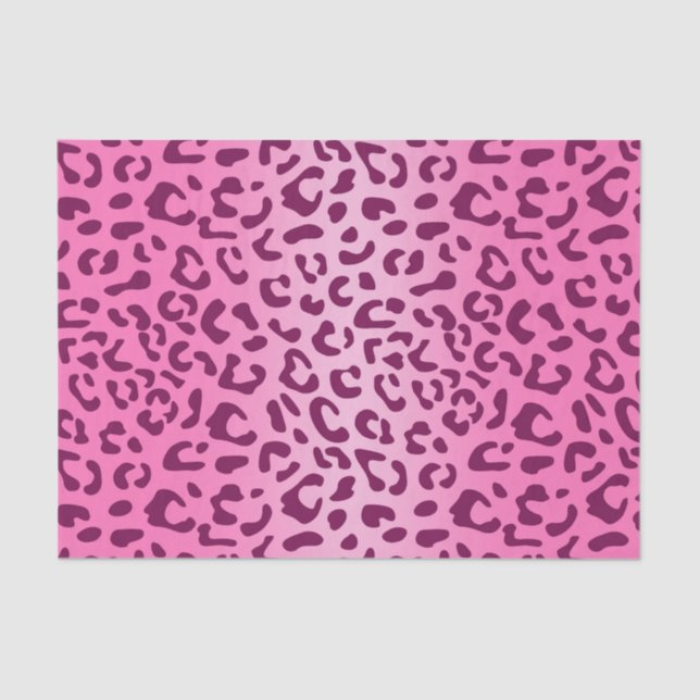 Papel De Seda Impressão Leopardo Rosa-na moda (Frente )