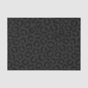 Papel De Seda Impressão Mínima Moderna do Leopardo Negro