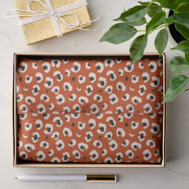 Papel De Seda Impressão Na moda de Leopardo Vermelho Vibrante