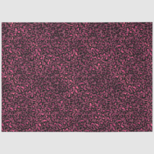 Papel De Seda Impressão Preta-Leopardo-Glam-Rosa