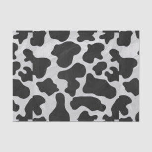 Papel De Seda Impressão preto e branco da vaca