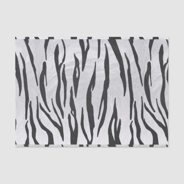 Papel De Seda Impressão preto e branco do tigre (Frente )