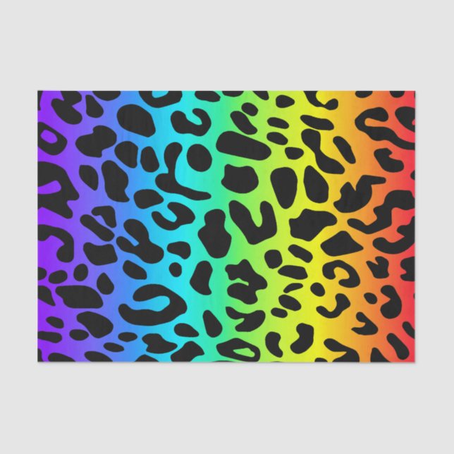 Papel De Seda Impressão Rainbow Lepard (Frente )