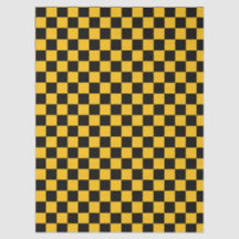 Impressão Xadrez Amarelo e Preto