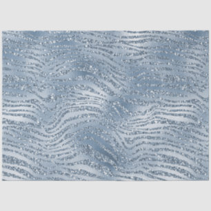 Papel De Seda Impressão Zebra com brilho azul