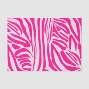 Papel De Seda Impressão zebra rosa