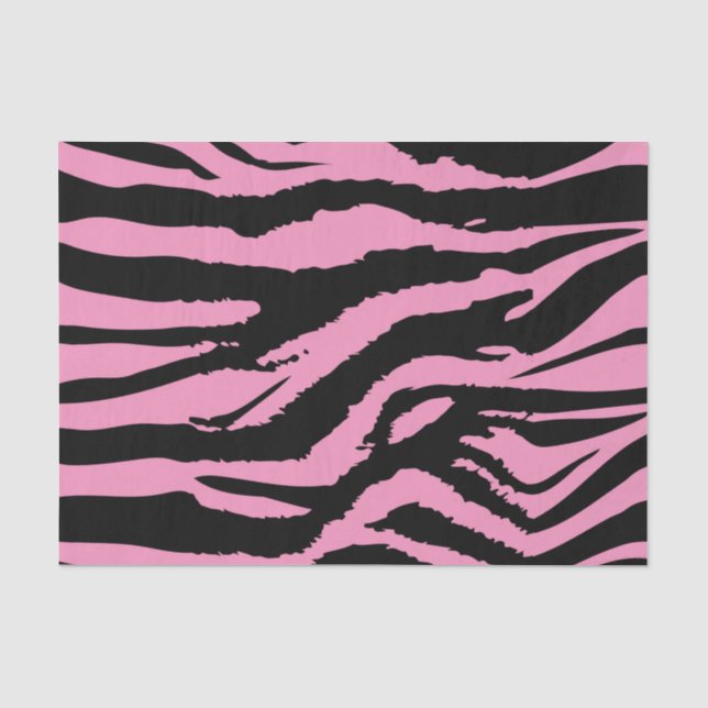 Papel De Seda Impressão Zebra Rosa (Frente )