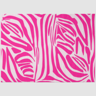 Papel De Seda Impressão zebra rosa
