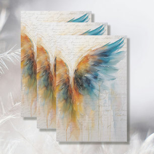 Papel De Seda Impressionismo do Abstrato etéreo Angel Wing