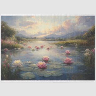 Papel De Seda Impressionista Lily Pads na Rua de Lante