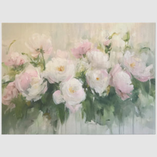 Papel De Seda Impressionista Rosa Rosas Pinta pintando a página