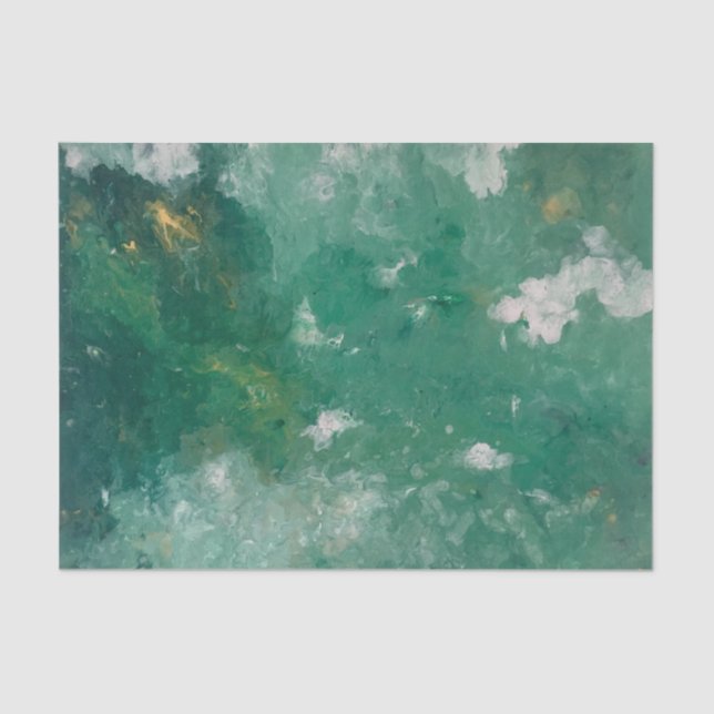 Papel De Seda Impressões verdes (Frente )