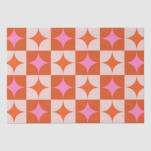 Papel De Seda Impulsos de Meio século cor-de-laranja rosa verifi