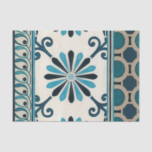 Papel De Seda Indigo Frieze II não embelezado