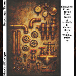 Papel De Seda Industrial Steampunk Elements Set FH1 Decoupage