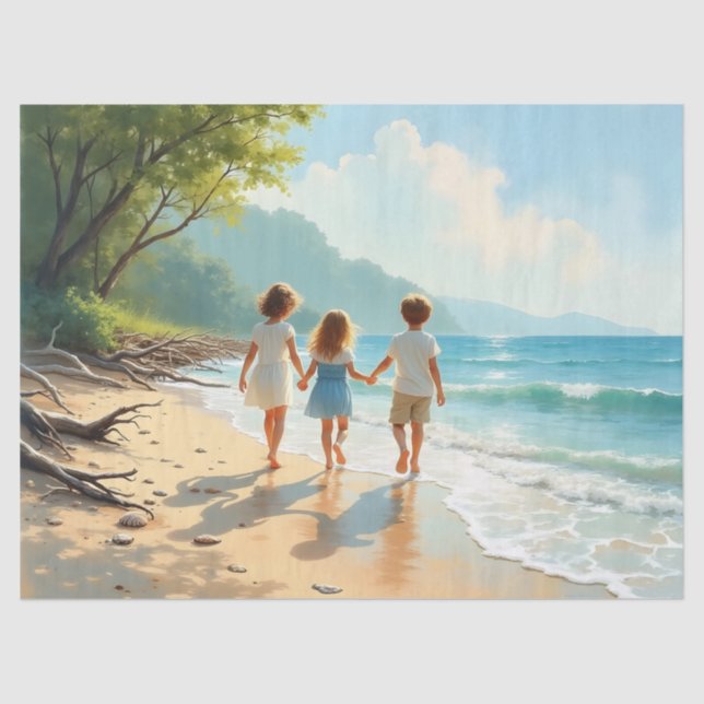 Papel De Seda Infância Costeira (Frente )