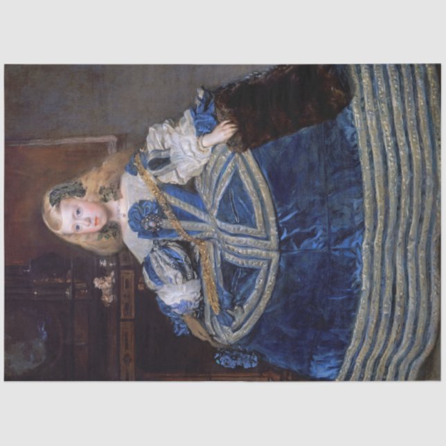 Papel De Seda Infanta Margarita Teresa Blue Dress, Velazquez (Frente )