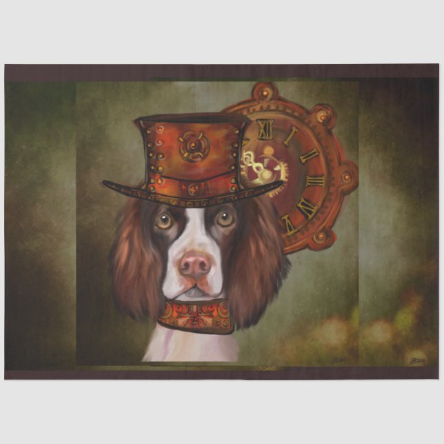 Papel De Seda Inglês Springer Spaniel Decoupage (Frente )