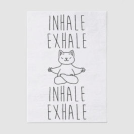 Papel De Seda inhale Exhale yoga cat