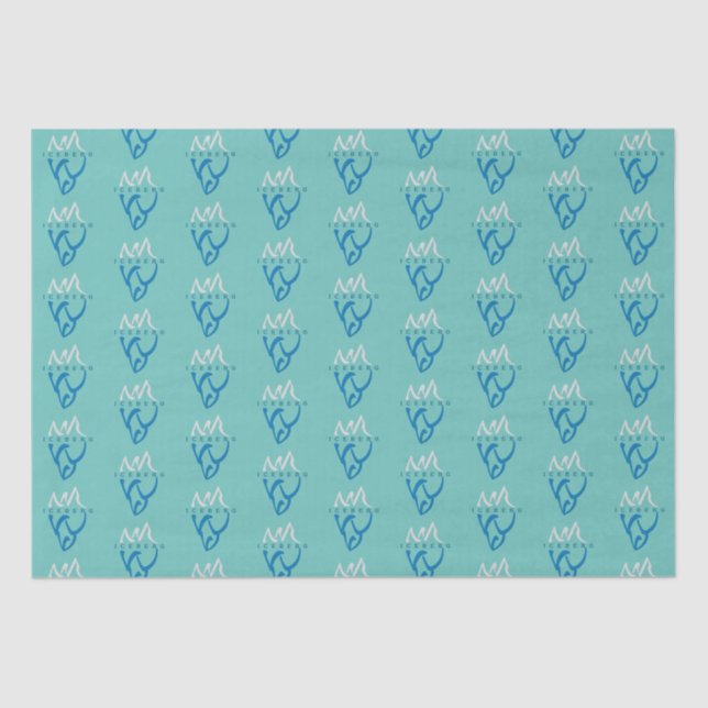 Papel De Seda Inspiração de Abstrato de Teal Azul Personalizado (Frente )