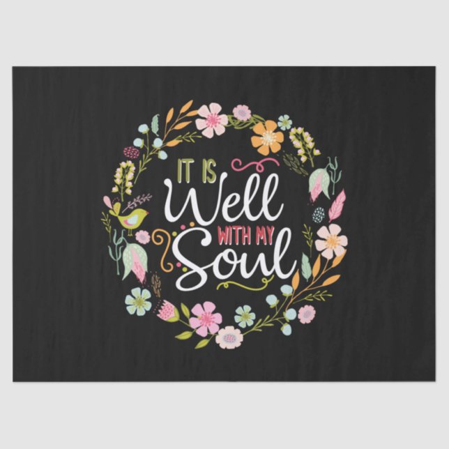 Papel De Seda Inspiração, está bem com a minha alma (Frente )