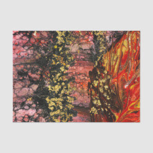 Papel De Seda Inspirado pelo Ornamento de Incêndios da Califórni