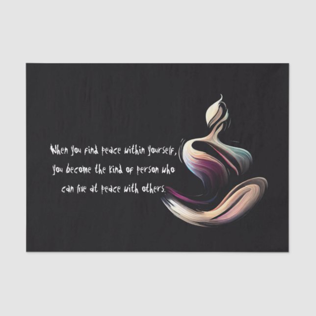 Papel De Seda Instrutor de Meditação de Yoga Lotus Pose Bruske (Frente )