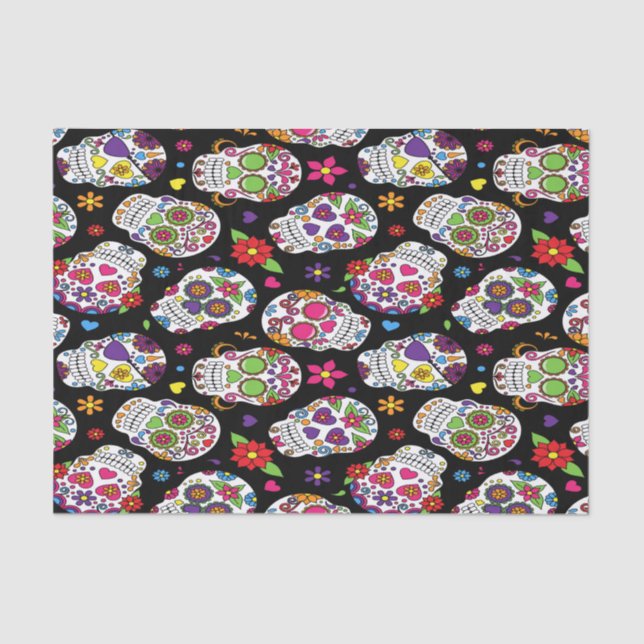 Papel De Seda Intimidação assustador e bloodcurdling do crânio (Frente )