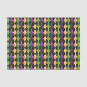Papel De Seda Intrair o Mardi Gras Colors Diamond Argyle