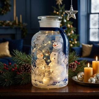 Papel De Seda Inverno Encantado Três Bonecos de Neve Festivos TM