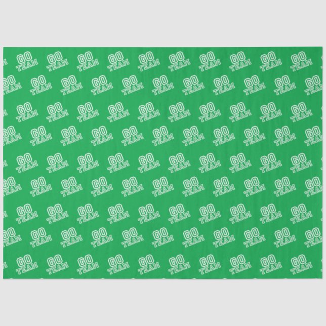 Papel De Seda Ir para a Arte de Palavras em Equipe em Verde (Frente )