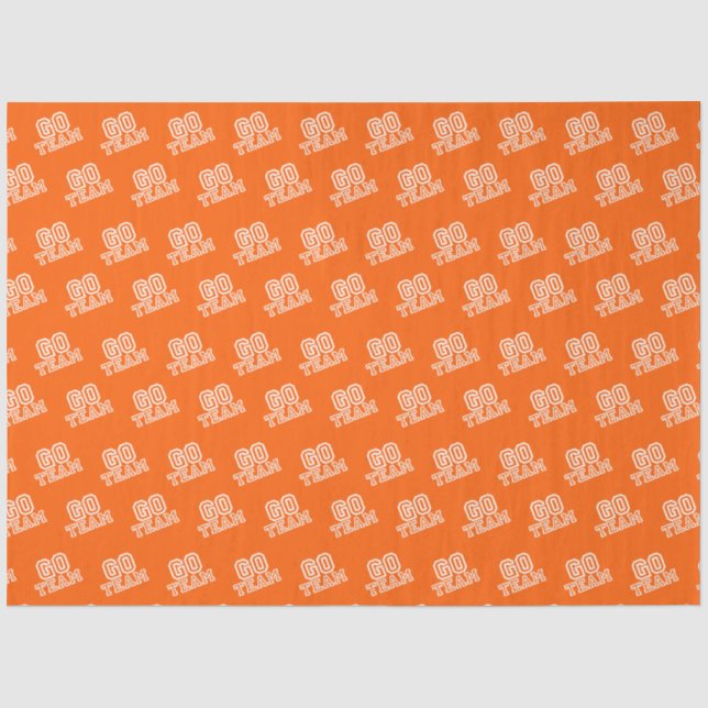 Papel De Seda Ir para Arte de Palavras em Laranja (Frente )
