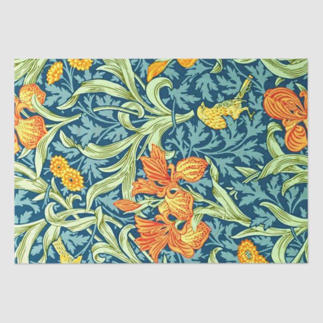 Papel De Seda Iris, um padrão William Morris, (Frente )