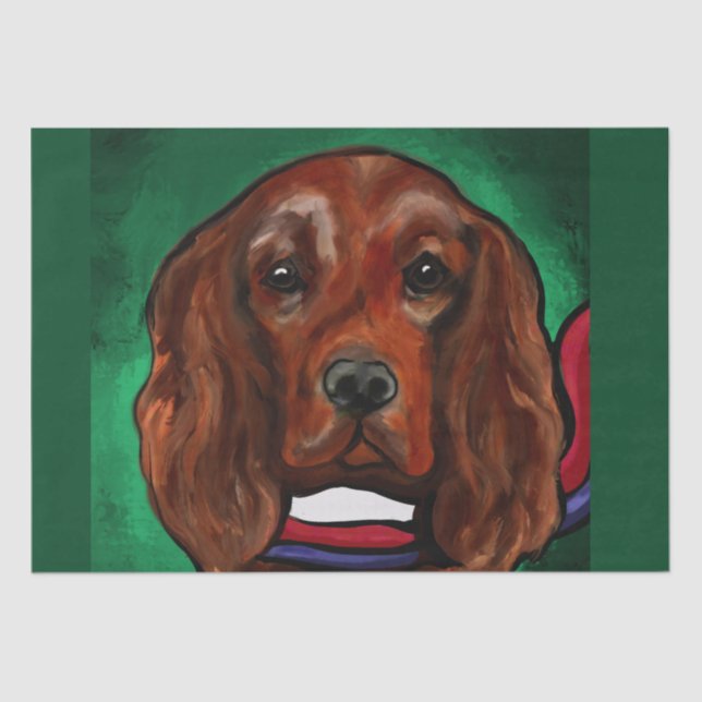 Papel De Seda Irish Red Setter (Frente )