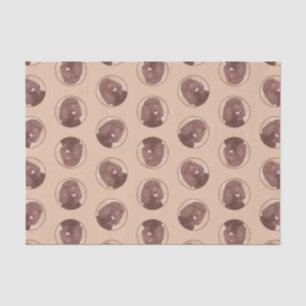 Papel De Seda Irlandês Water Spaniel IWS Pintando Arte Original 