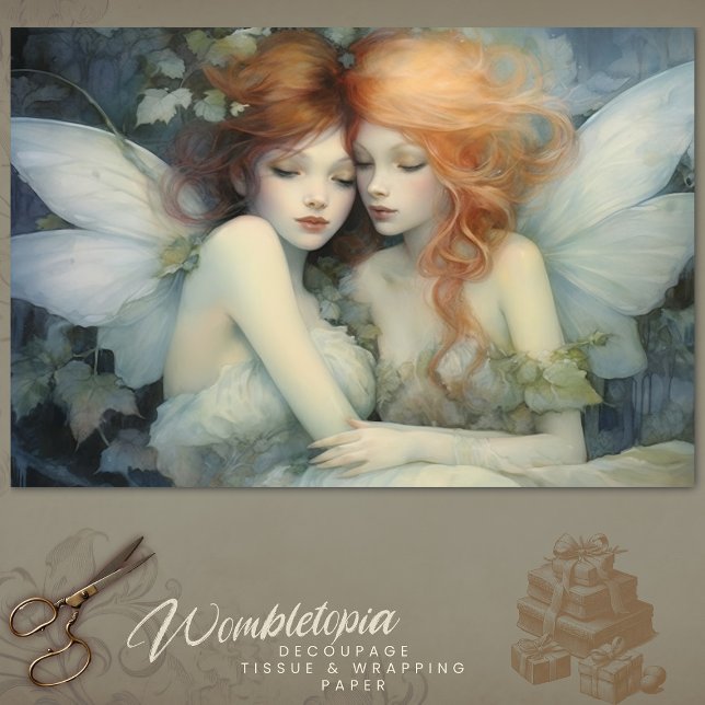 Papel De Seda Irmãs Fadas Encantadas Descamação de Pastel Whimsi (Criador carregado)