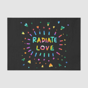 Papel De Seda Irradie a pintura colorida do arco-íris do amor n